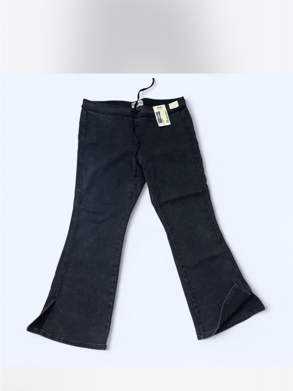 No Boundaries Black Denim Jogger Pants with Drawstring Waist